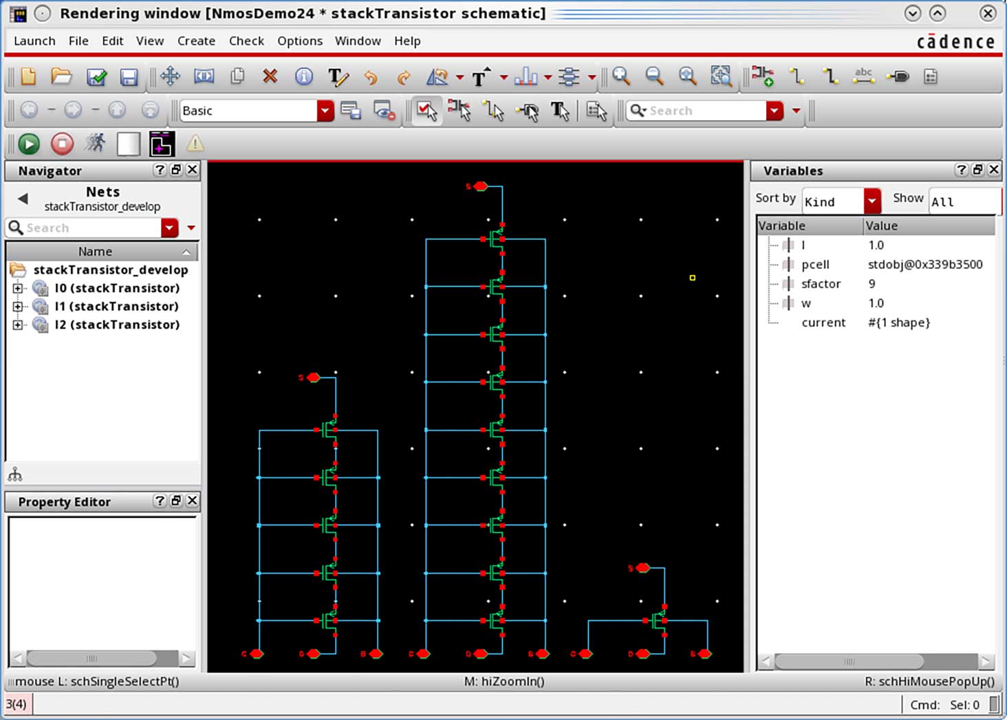 Figure 4: Schematic PCell rendering window