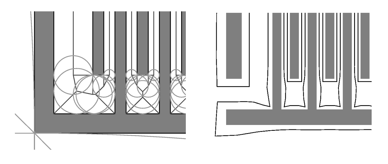 Voronoi diagrams capture width-to-spacing dependent parameters