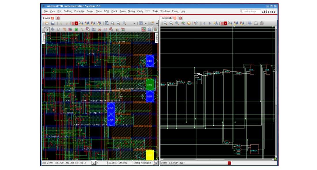 Cross-probing design layout with schematic viewer