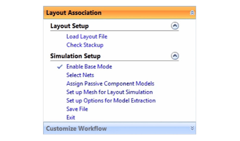 Figure 4: Sigrity SPEED2000 workflow setup for FDTD-direct simulation from Sigrity SystemSI tool