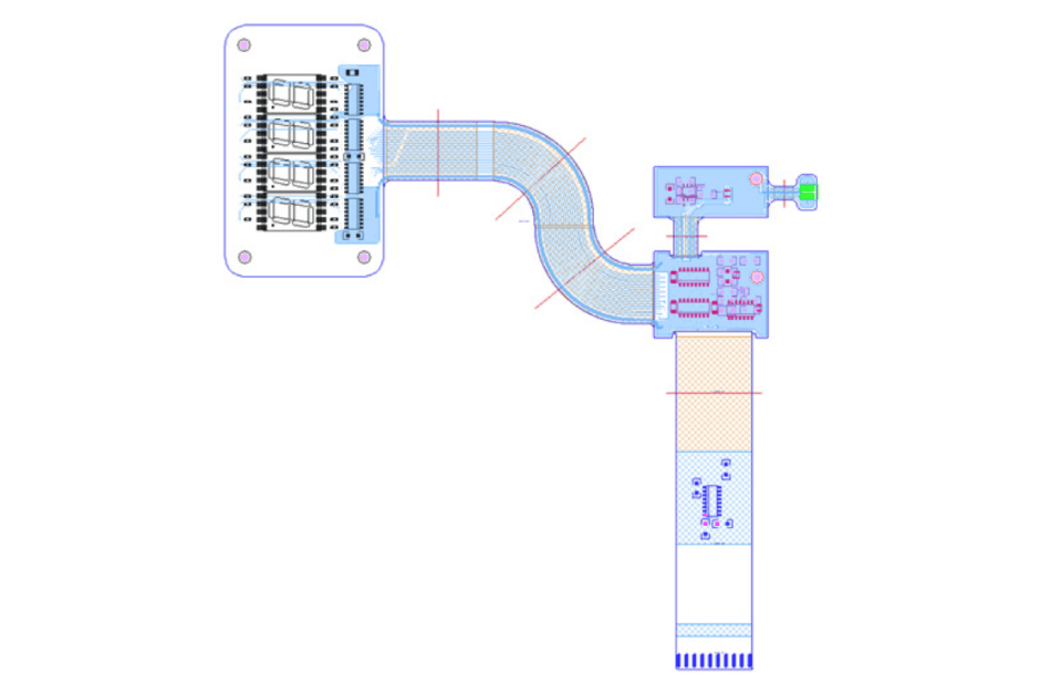 Figure 3: Bend areas, bend lines, and areas in rigid-flex designs drive rules for PCB layout.