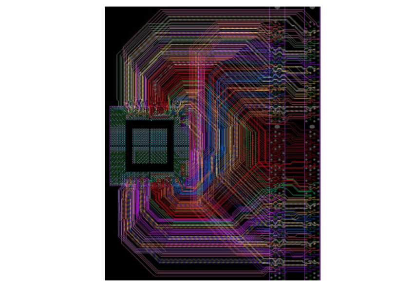  Cadence’s auto-interactive routing tools helped to successfully route this design with four internal signal layers.