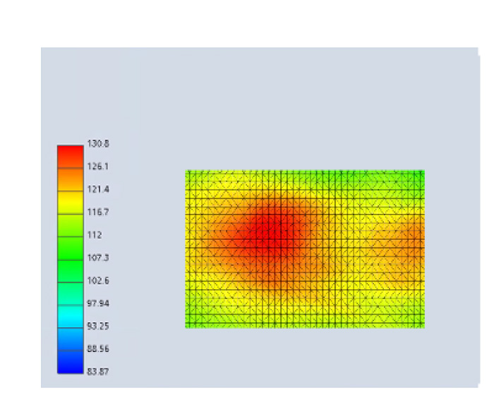 Figure 19: Fine-grain thermal analysis of the mesh